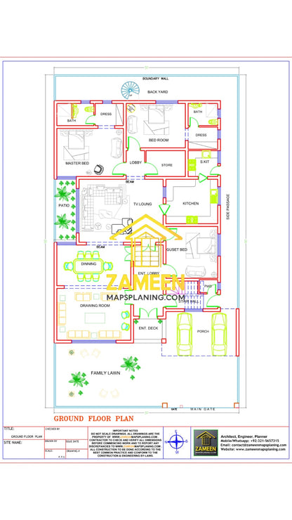 20 Marla (50'-0"X90'-0") Contemporary Fusion Style House
