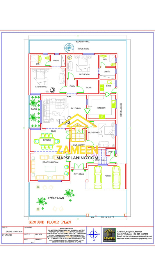 20 Marla (50'-0"X90'-0") Contemporary Fusion Style House