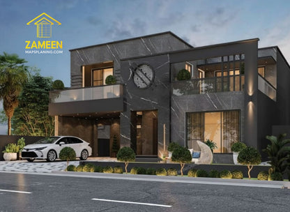 20 Marla (50'-0"X90'-0") Modern Luxe Minimalist Mansion