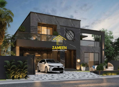 20 Marla (50'-0"X90'-0") Modern Luxe Minimalist Mansion