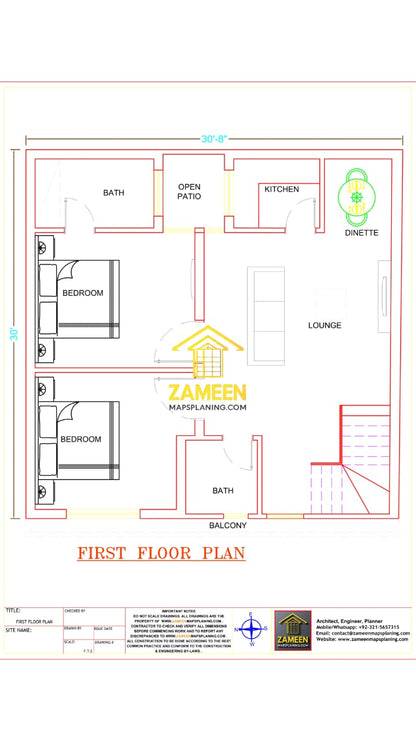4 Marla (30'-6''X30'-0'') Contemporary Modern Style House