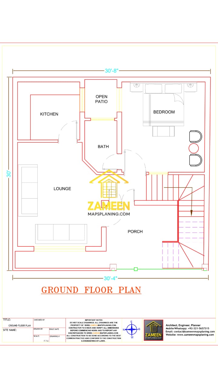 4 Marla (30'-6''X30'-0'') Contemporary Modern Style House