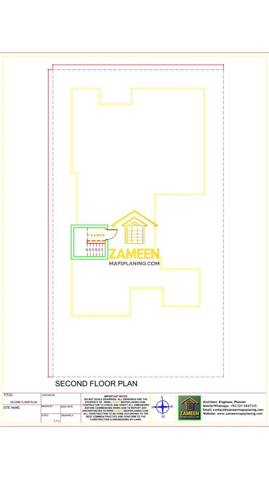 20 Marla (50'-0"X90'-0") Mediterranean Style Villa