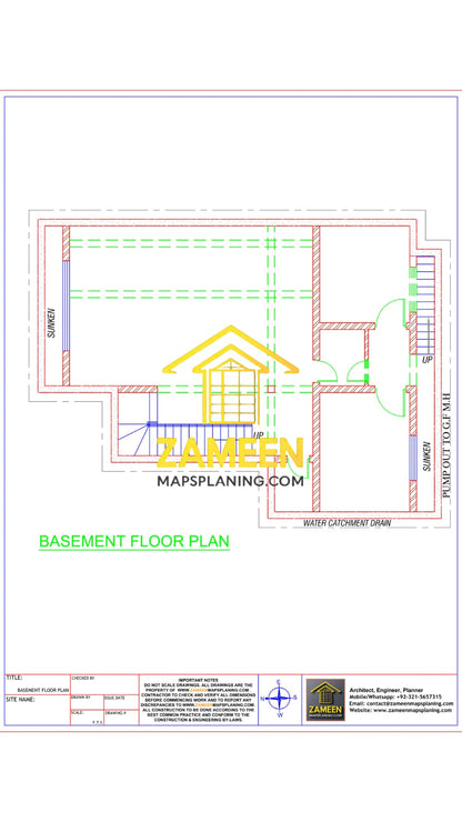 20 Marla (50'-0"X90'-0") Spanish Colonial Style Villa