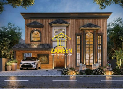 20 Marla (50'-0"X90'-0") Spanish Colonial Revival Style Villa