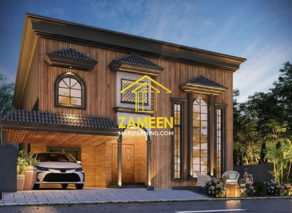 20 Marla (50'-0"X90'-0") Spanish Colonial Revival Style Villa