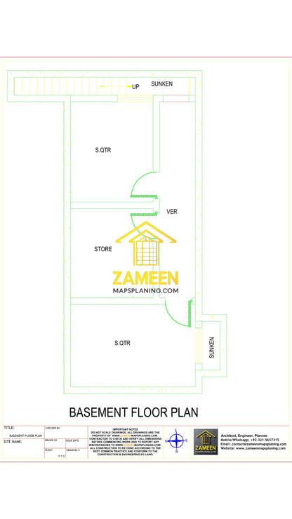 20 Marla (50'-0"X90'-0") Spanish Colonial Revival Style Villa