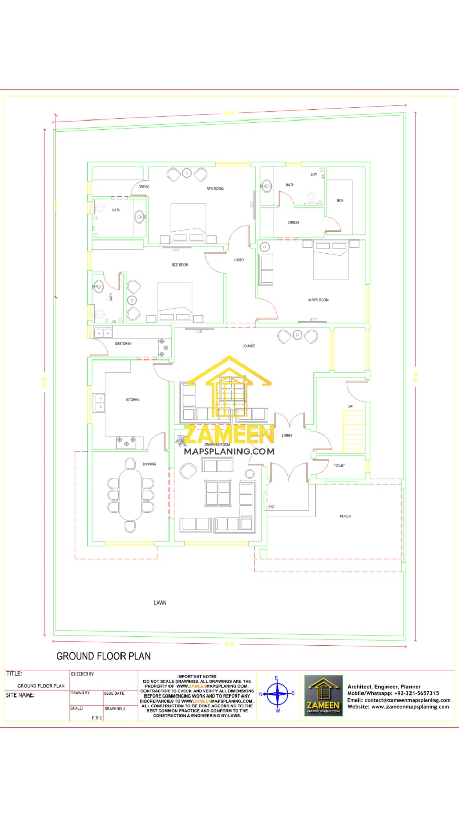 20 Marla (55'-0"X80'-0") Contemporary Modern Style House