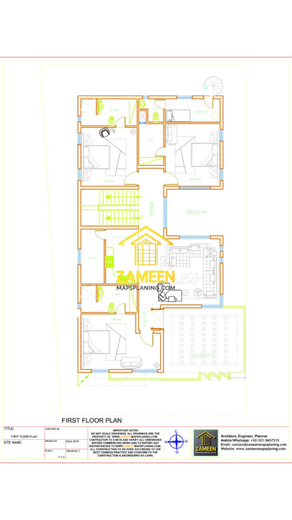 20 Marla (50'-0"X90'-0") Modern Minimalist Style House