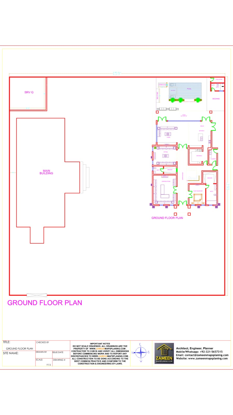 20 Marla (50'-0"X90'-0") Contemporary Tropical Modern Style Mansion