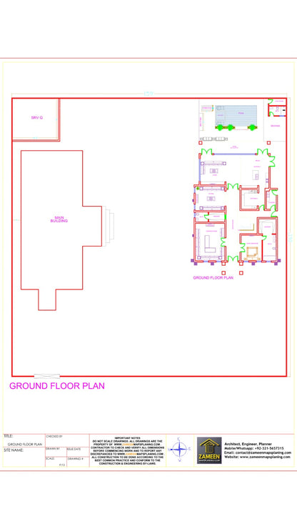 20 Marla (50'-0"X90'-0") Contemporary Tropical Modern Style Mansion