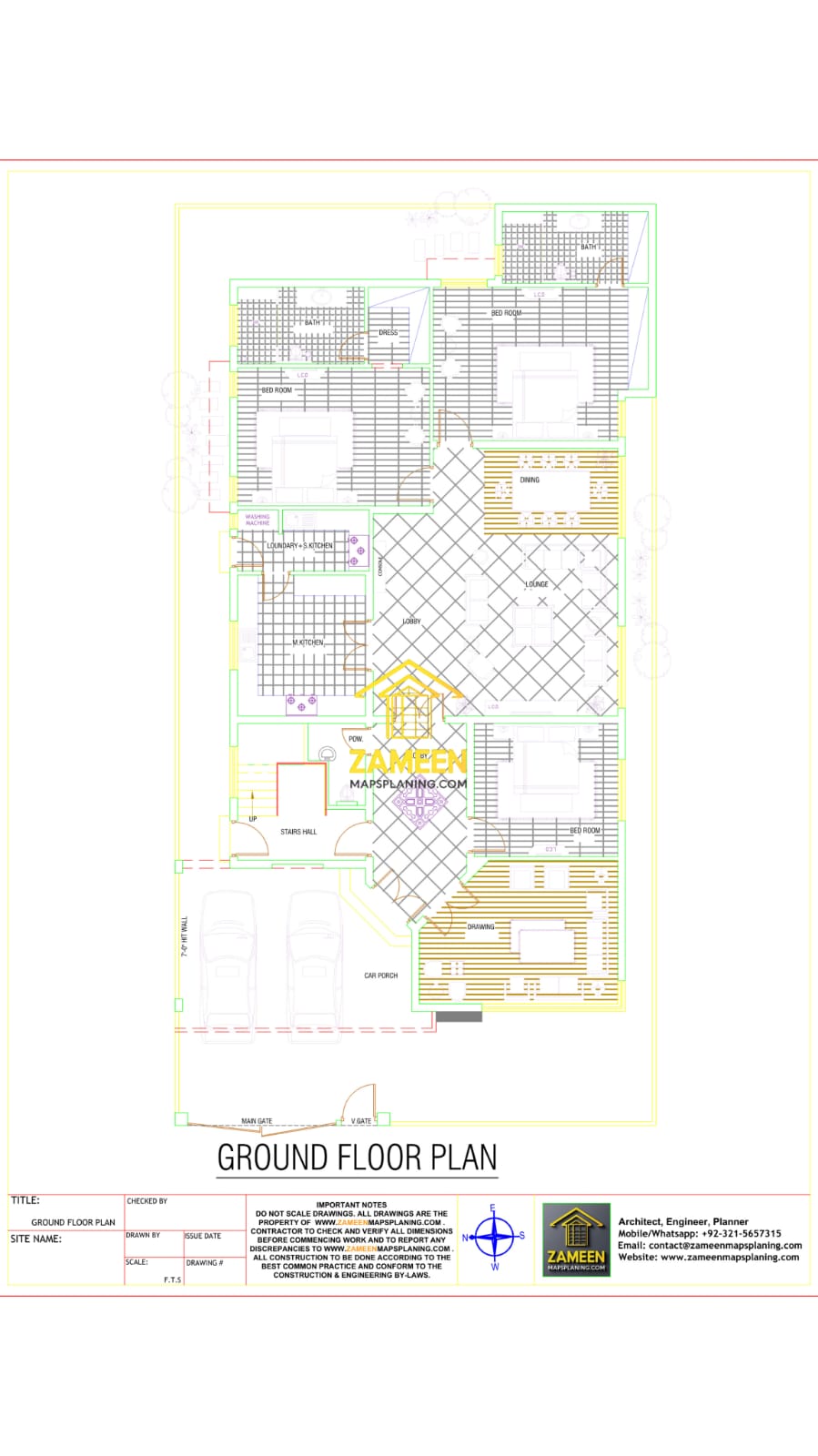 19 Marla (47'-0"X90'-0") Contemporary Modern Tropical Style House