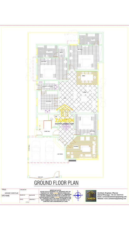 19 Marla (47'-0"X90'-0") Contemporary Modern Tropical Style House