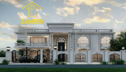 17 Marla Banglow (76'-6"X50'-0") Spanish Colonial Revival Style Mansion