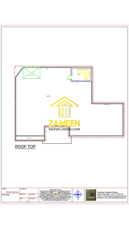 17 Marla Banglow (76'-6"X50'-0") Spanish Colonial Revival Style Mansion
