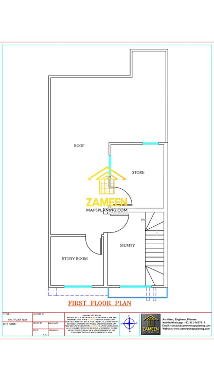 5 Marla (22'-6''X48'-0'') Contemporary Modern Style House