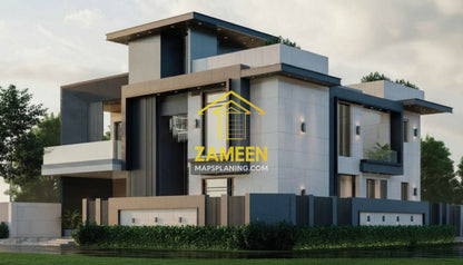 16 Marla (55'-2.5"X65'-1") Ultra Modern Minimalist Style House