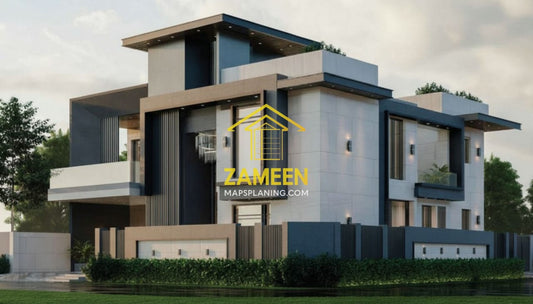 16 Marla (55'-2.5"X65'-1") Ultra Modern Minimalist Style House