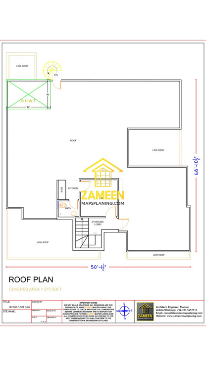 16 Marla (55'-2.5"X65'-1") Ultra Modern Minimalist Style House