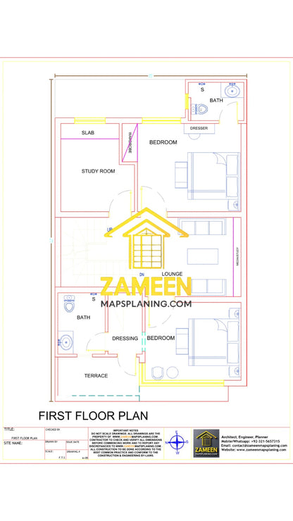 5 Marla (25'-0''X45'-0'') Contemporary Modern Style House