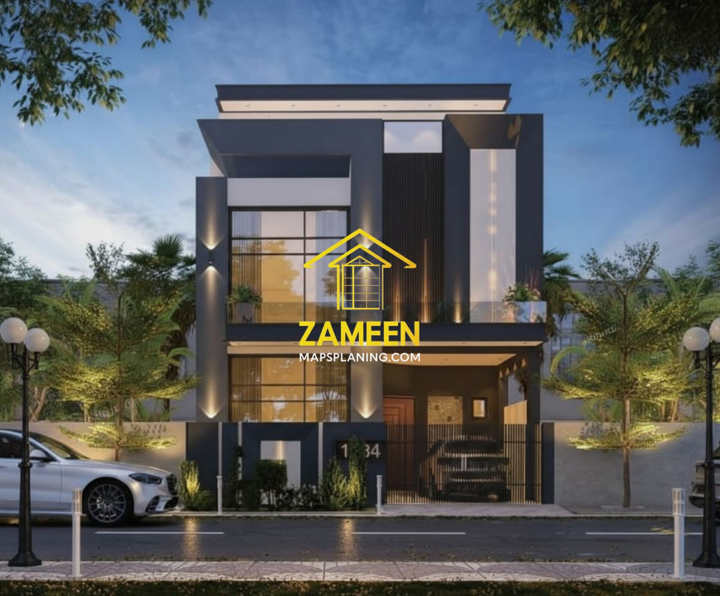 5 Marla (25'-0''X45'-0'') Contemporary Modern Style House