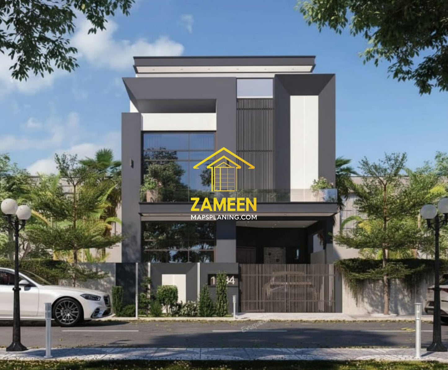 5 Marla (25'-0''X45'-0'') Contemporary Modern Style House