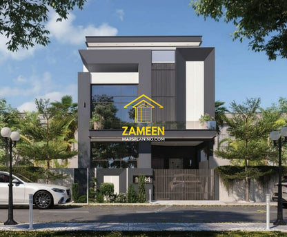 5 Marla (25'-0''X45'-0'') Contemporary Modern Style House