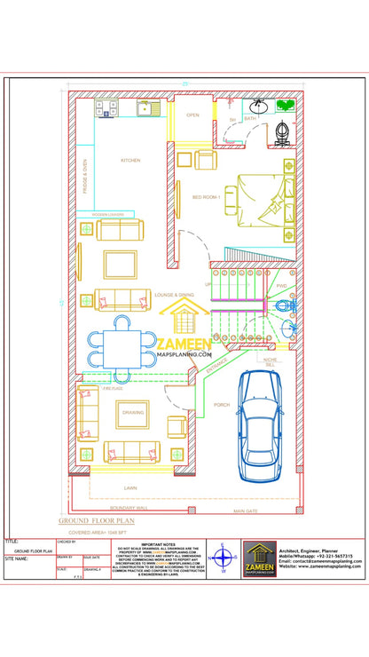 5 Marla (25'-0''X45'-0'') Contemporary Modern Style House